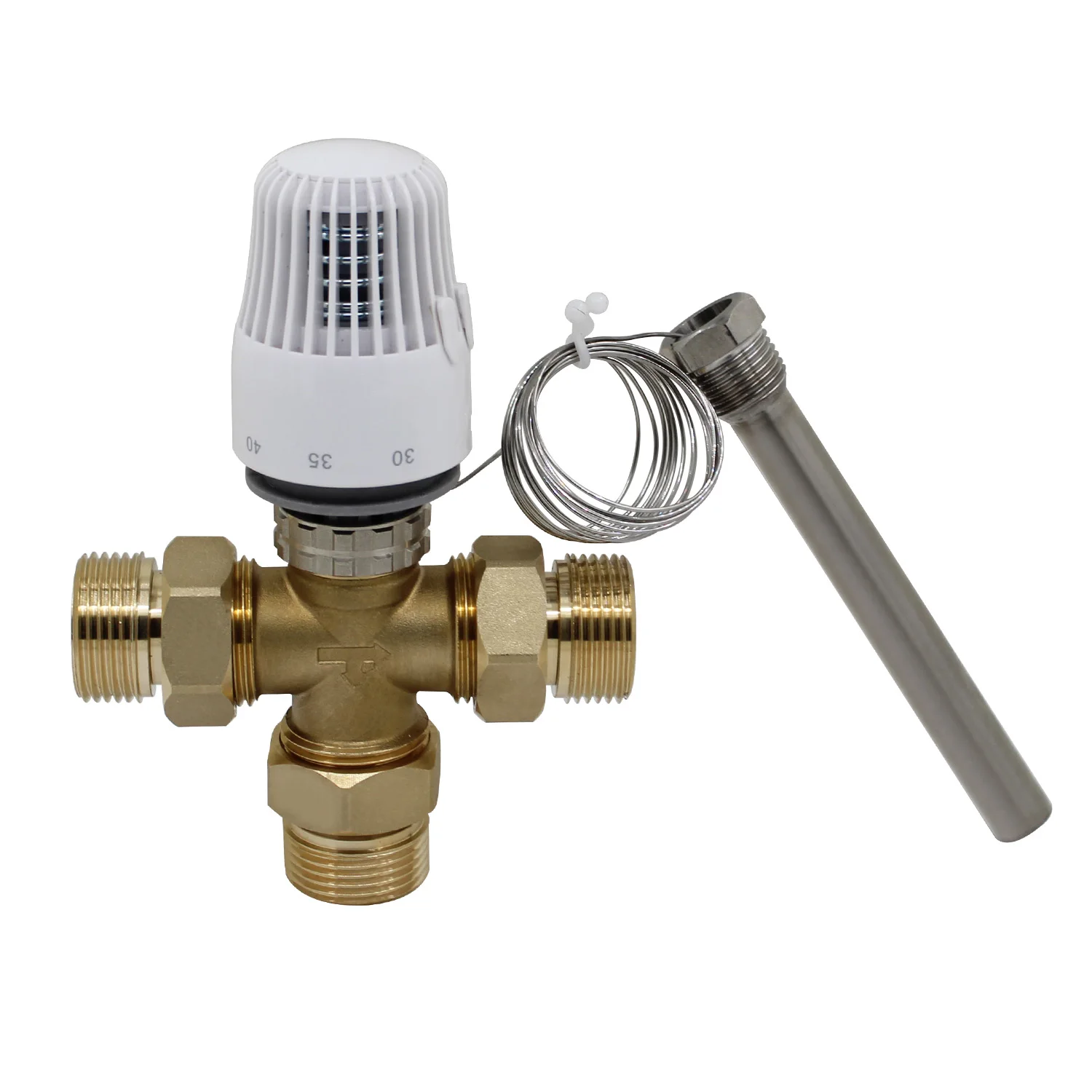 Thermostatic radiator head control for Floor heating systemr e M30*1.5 Remote controller 3way DN25 brass valve