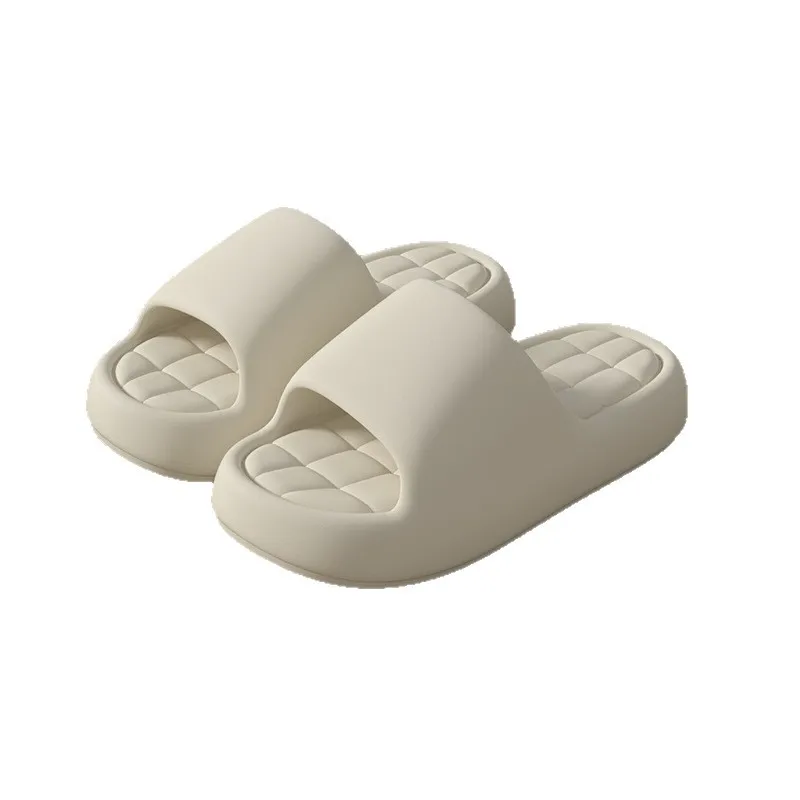 

Простые домашние тапочки на толстой подошве, стильная летняя домашняя обувь, нескользящая мягкая и пружная обувь для женщин.