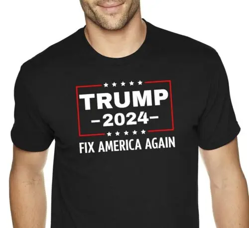 

Trump President T-shirt Funny 2024 Elections fix America Again Tees
