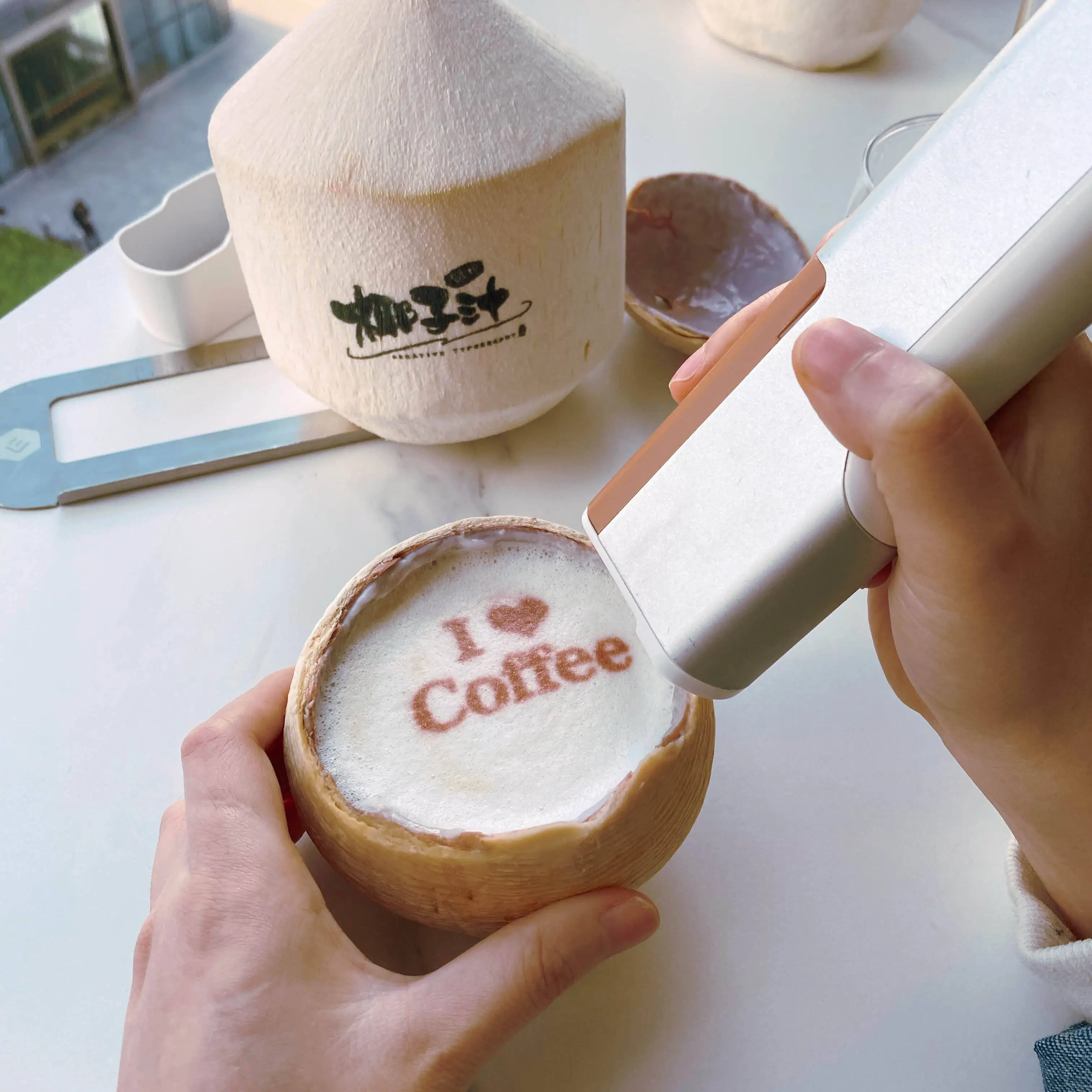 طابعة الطعام الصالحة للأكل الوشم تاريخ انتهاء الصلاحية طابعة نافثة للحبر Printpen الرقمية المحمولة كعكة القهوة معكرون لتقوم بها بنفسك طابعة