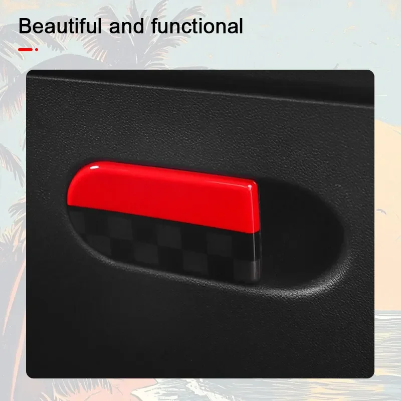 1 قطعة لميني كوبر J01 J05 U25 F65 F66 F67 2024 سيارة صندوق القفازات مقبض صندوق تخزين الزخرفية غطاء السيارات سيارة التصميم ملصق