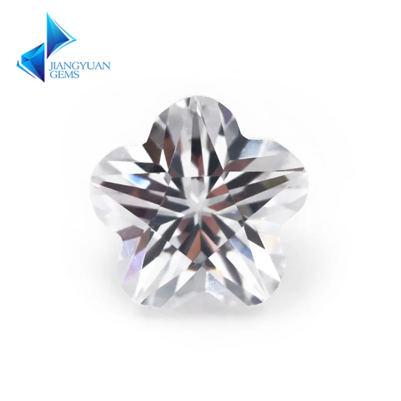 

Size 3x3mm~10x10mm 5A Flower Cut White Cubic Zirconia Stones Loose CZ Synthetic Gemstones for Jewelry Making