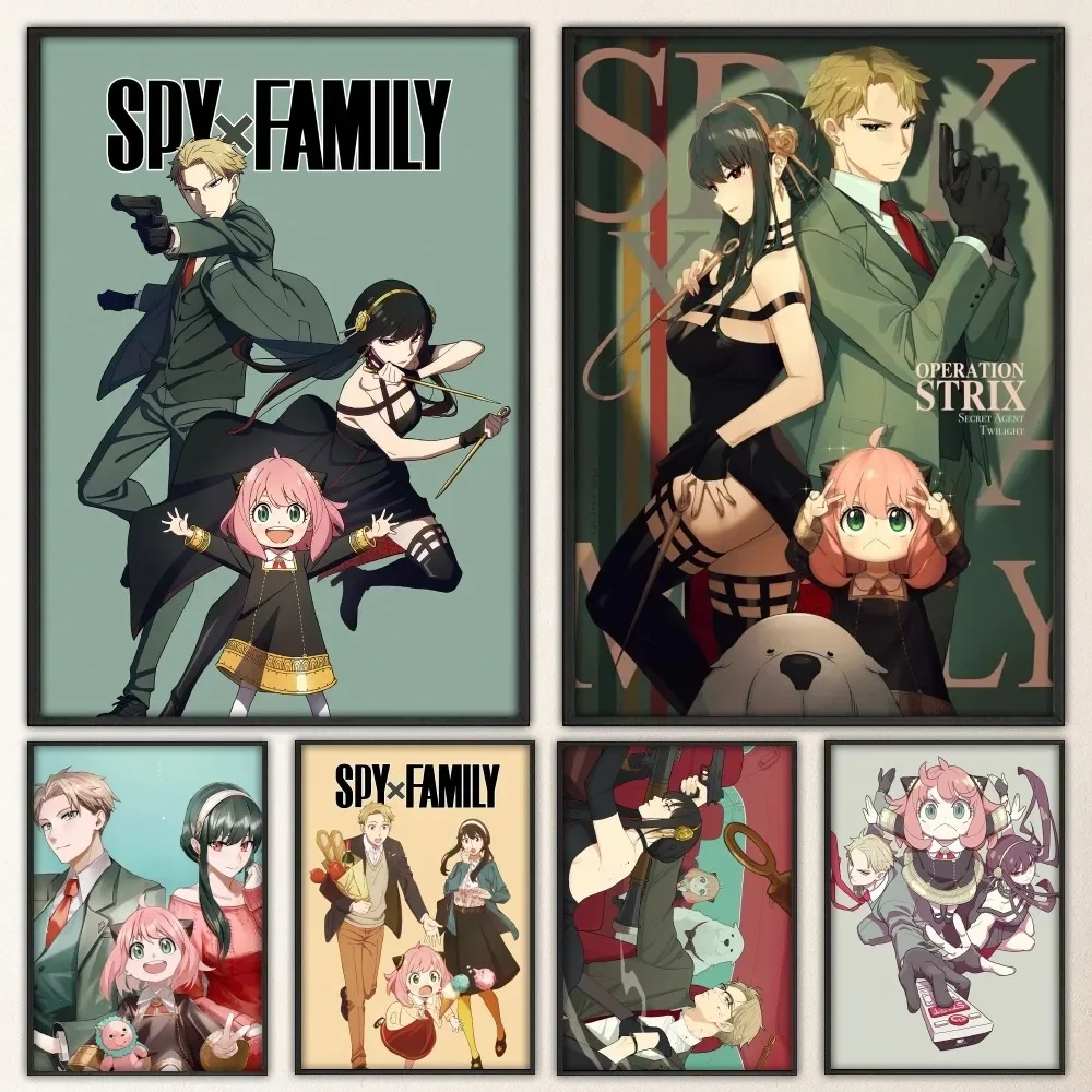 Anime S-Spy Family Poster Vintage Poster Prints Art Home Painting Bathroom Kitchen Bar Accessories Wall Sticker Small Size