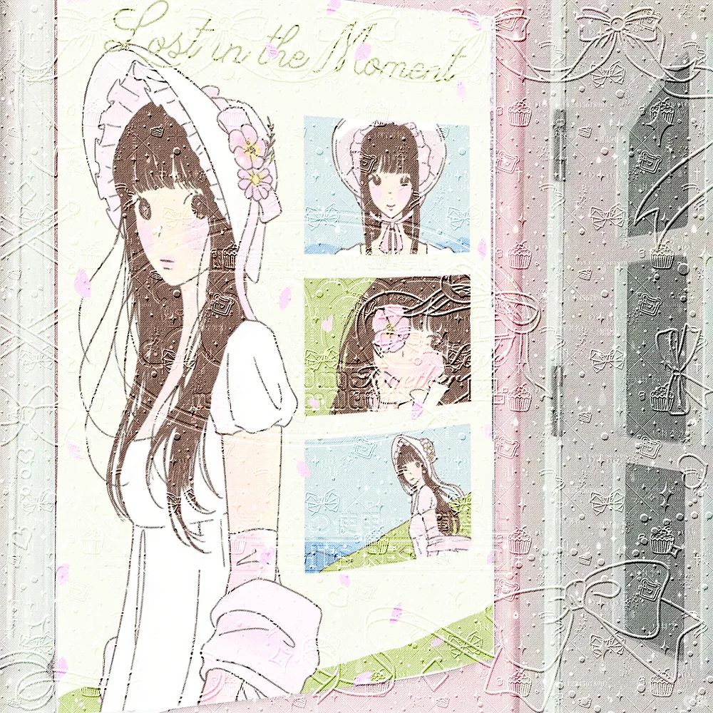 Retro Shoujo Manga Sweet Lolita Girl Phone Case Vintage Aesthetic Cover for iPhone 16 15 14 Samsung S25 Ultra