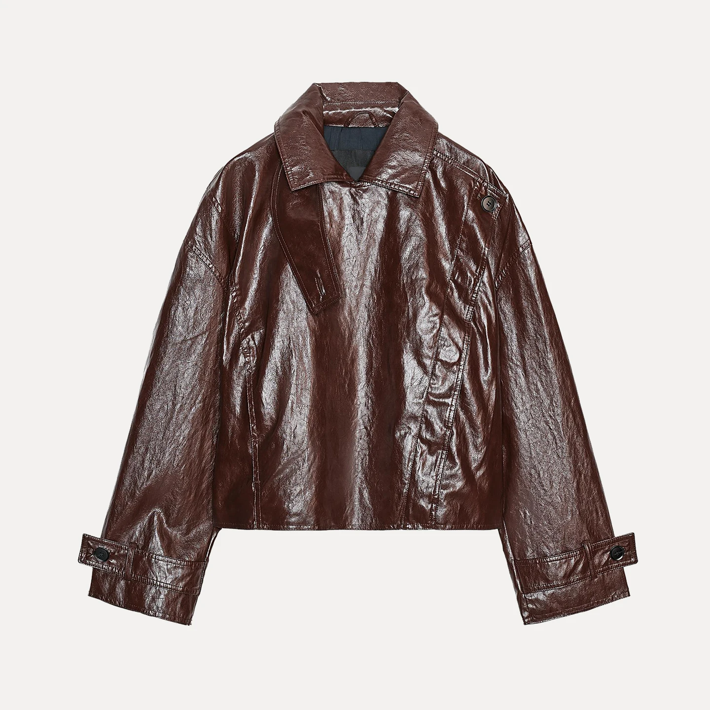 Ele iny Outerwear Women's Faion Personali Autumn New Arrival Z Commute Sle kets Loose Fit Long Sve o...