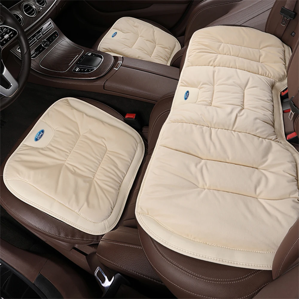 Car Seat Covers Warm Seats Cushion Protector Plush Seat Cover Autumn Winter Universal Accessories For Ford ST Mondeo Mustang