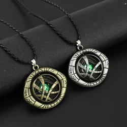 Avengers Toys Superhero Doctor Strange Eye Of Agamotto Rotatable Pendant Collar Decoration Accessories
