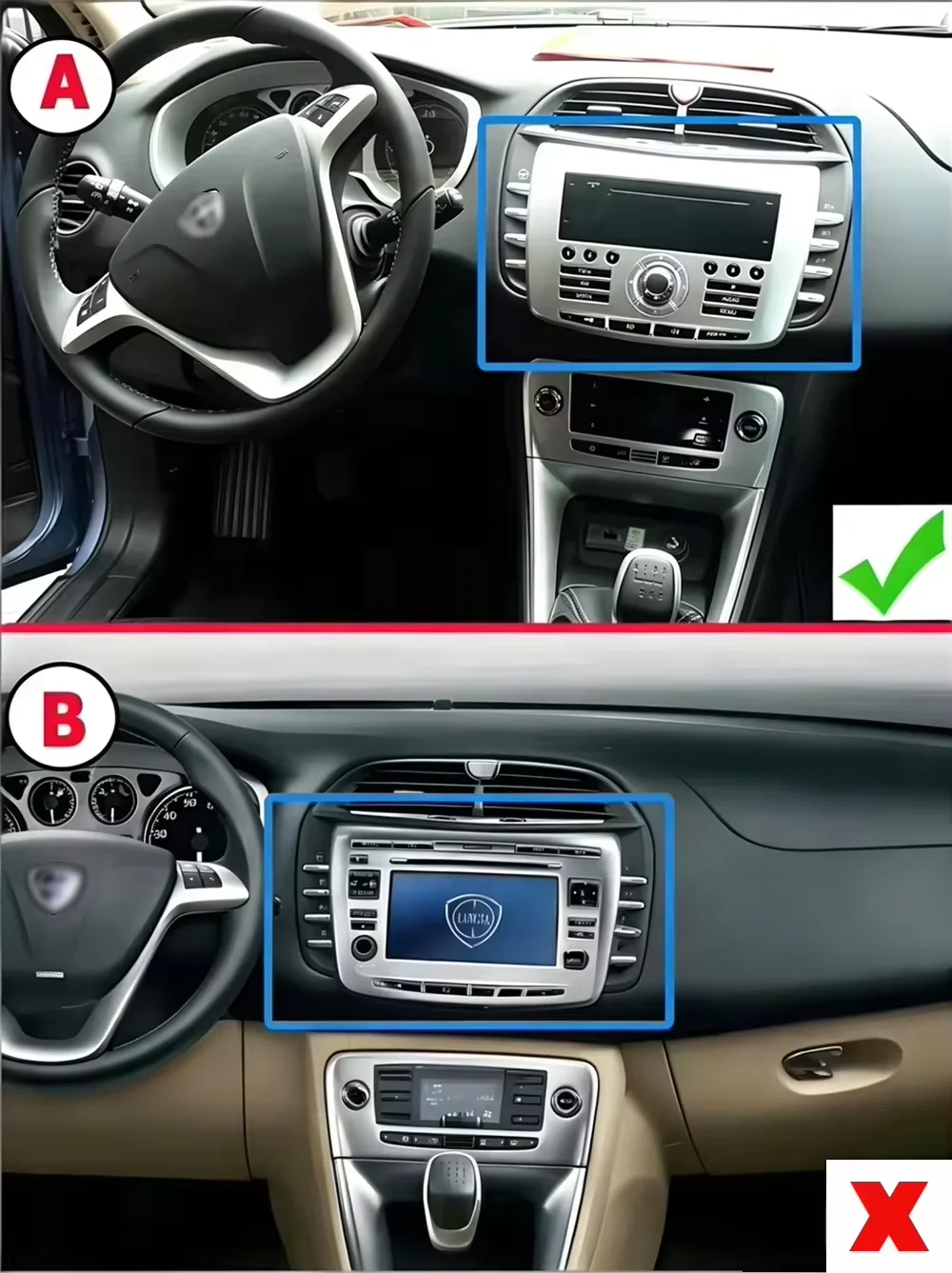 Cortex-A76 Octa-Core Android 16 Car For Lancia Delta 2009 - 2019 Car Radio GPS Multimedia Player Stereo Touch Screen Dash Cam BT
