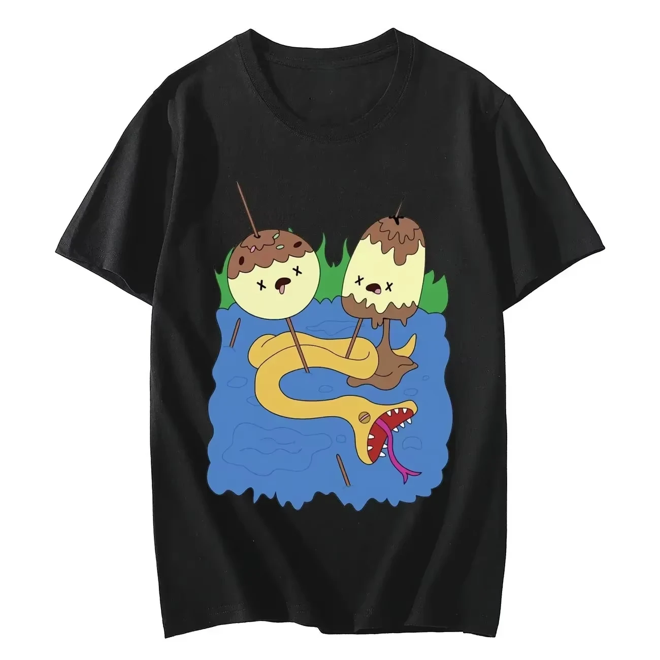 NOVA Camiseta Princess Bubblegum Rock Adventure Time, Camiseta de Desenho Animado de Manga Curta e Camiseta Oversized Harajuku Y2k para Mulheres
