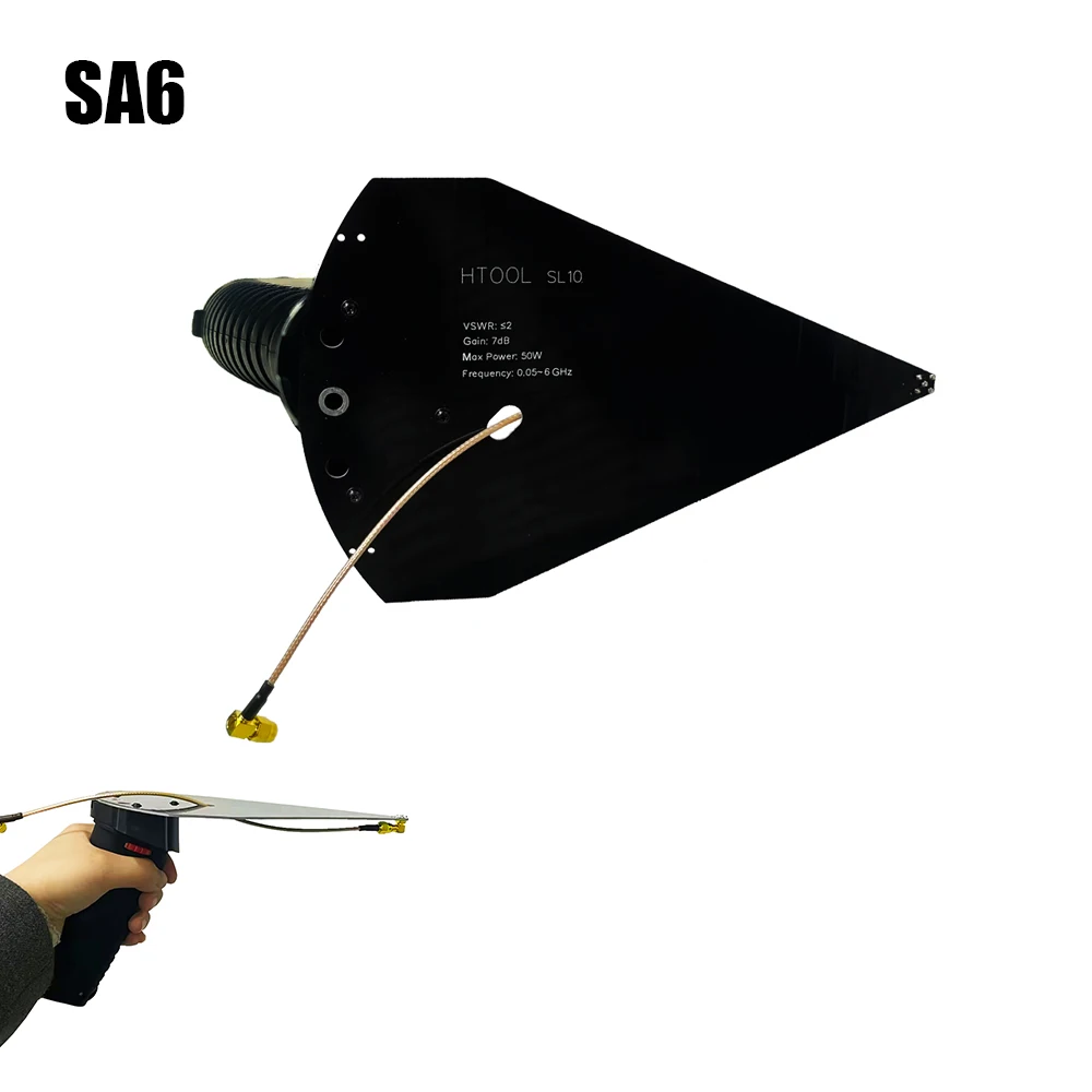 SA6 SL10 Antenna 50MHz~10GHz Logarithmic Periodic Directional Measurement Test Antenna With Handle Broadband Handheld HTOOL