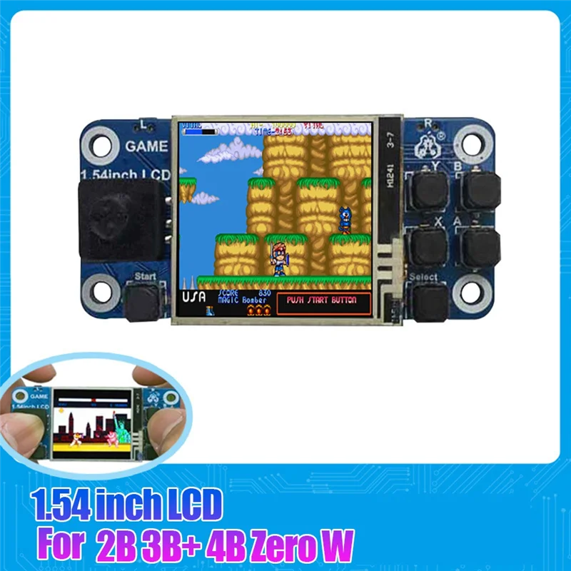 1.54 Inch LCD Display Mini Game Console Touch Screen for Raspberry Pi 2B/3B+/4B/Zero W