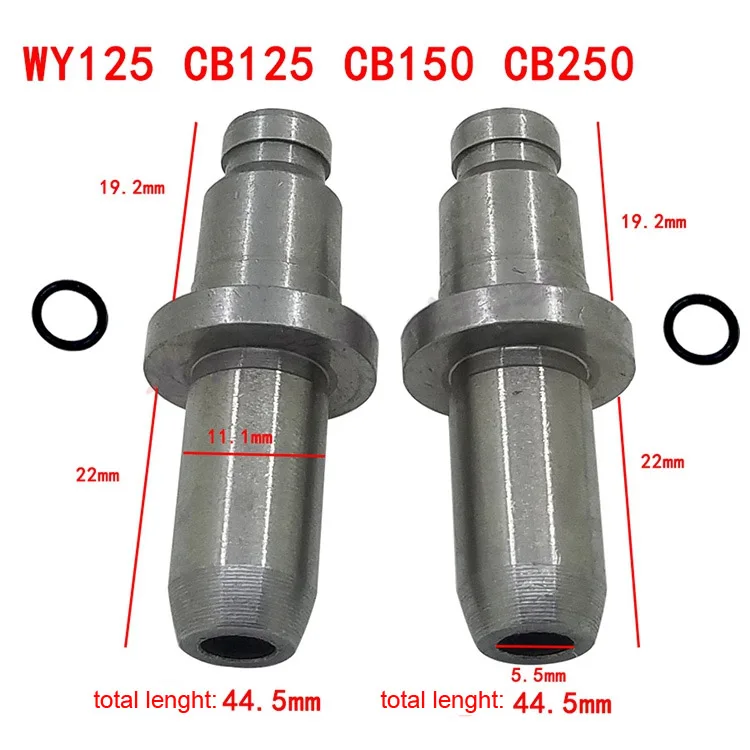 Pair Valve Guide Pipes for Motorcycle Scooter Yamaha GY650 GY6125 GY6 GN CG 50 125 150 200 EN125 WY125 CB125 CB150 ZY125 CA250