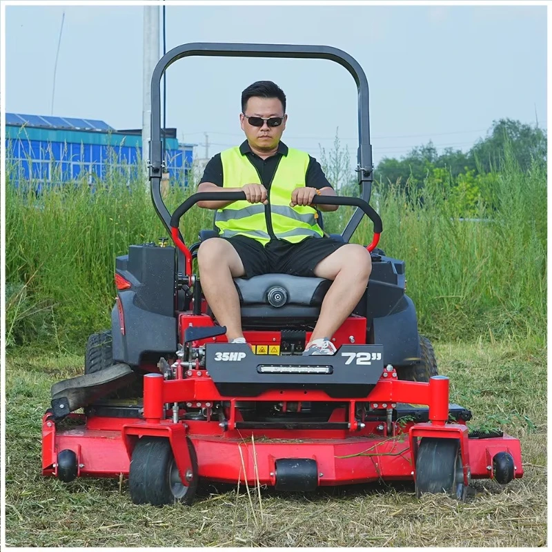 Commercial Grade Fuel Riding Lawn Mower With 72-Inch Cutting Deck
