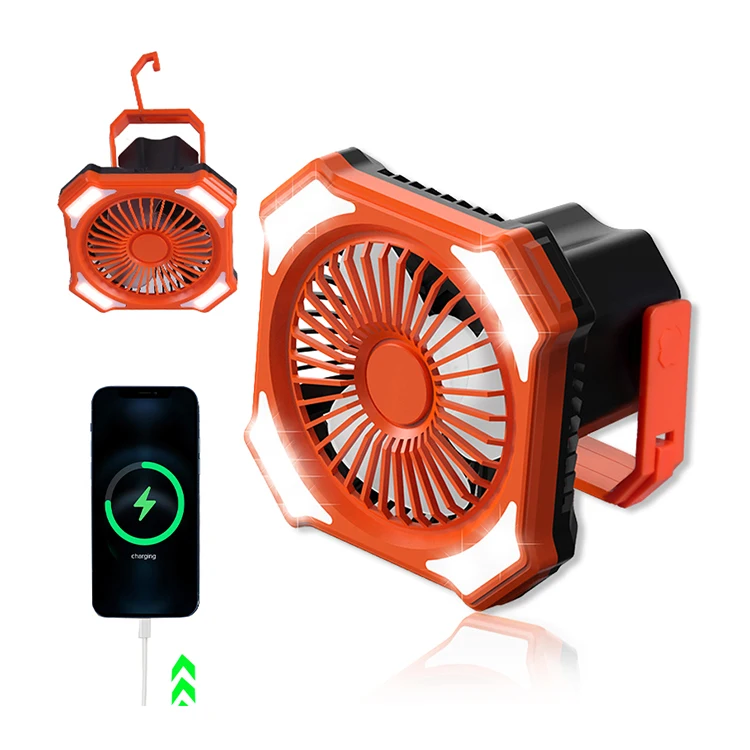 

Портативный перезаряжаемый вентилятор, складной настольный воздухоохладитель, потолочный настольный вентилятор, светильник для кемпинга, внешний аккумулятор, уличный дорожный вентилятор