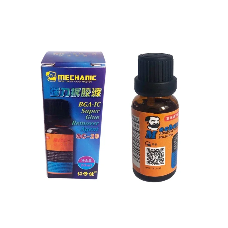 MECHANIC BGA IC Demolition Glue Cleaner 20ml Phone Adhesive Remove Liquid For Motherboard PCB Circuit Board Clean Liquid