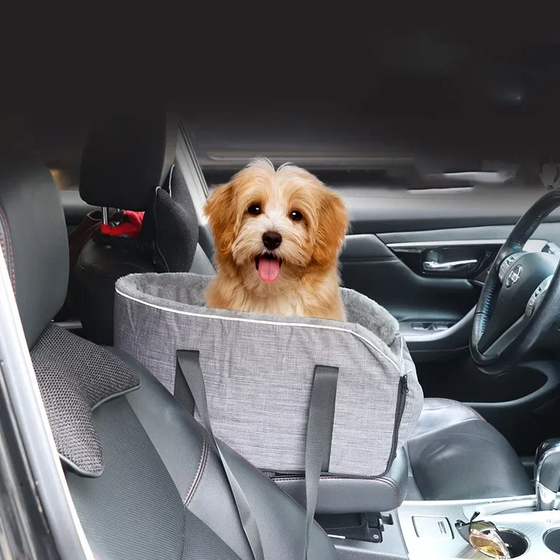 

Dog Car Seat Portable Center Console Dog Car Seat Safety Pet Car Cat Kennel Car Cushion Seat For Home Small Pet Travel Camping