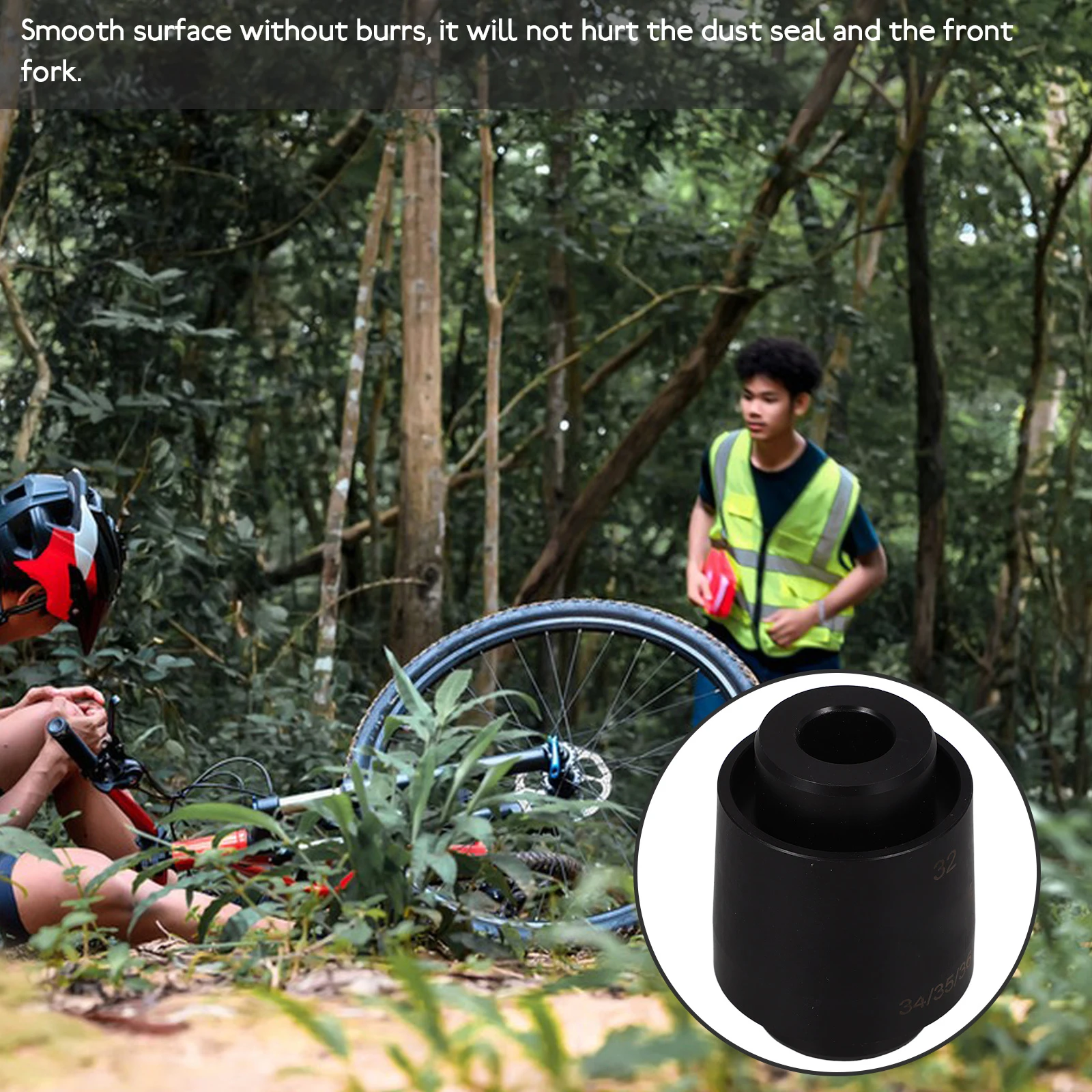 

4 in 1 Front Fork Tool Shock Suspension Dust Seal Installation Bike Accessories Lightweight Portable Engineering Plastic Oil