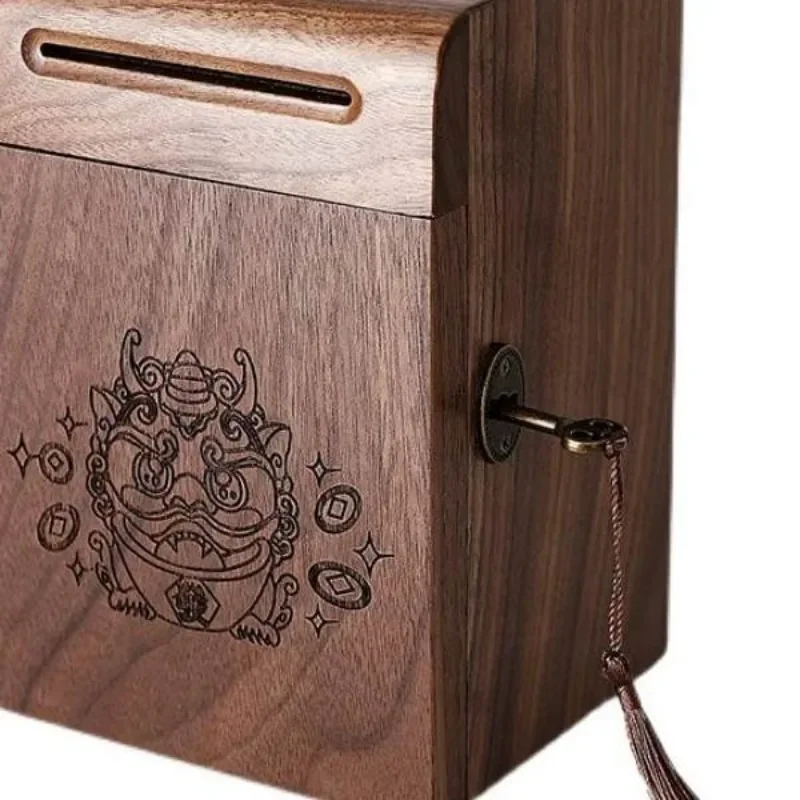 Interactive Password Lock Money Bank Safe Box One-way Deposit Coin Saving Box Gift
