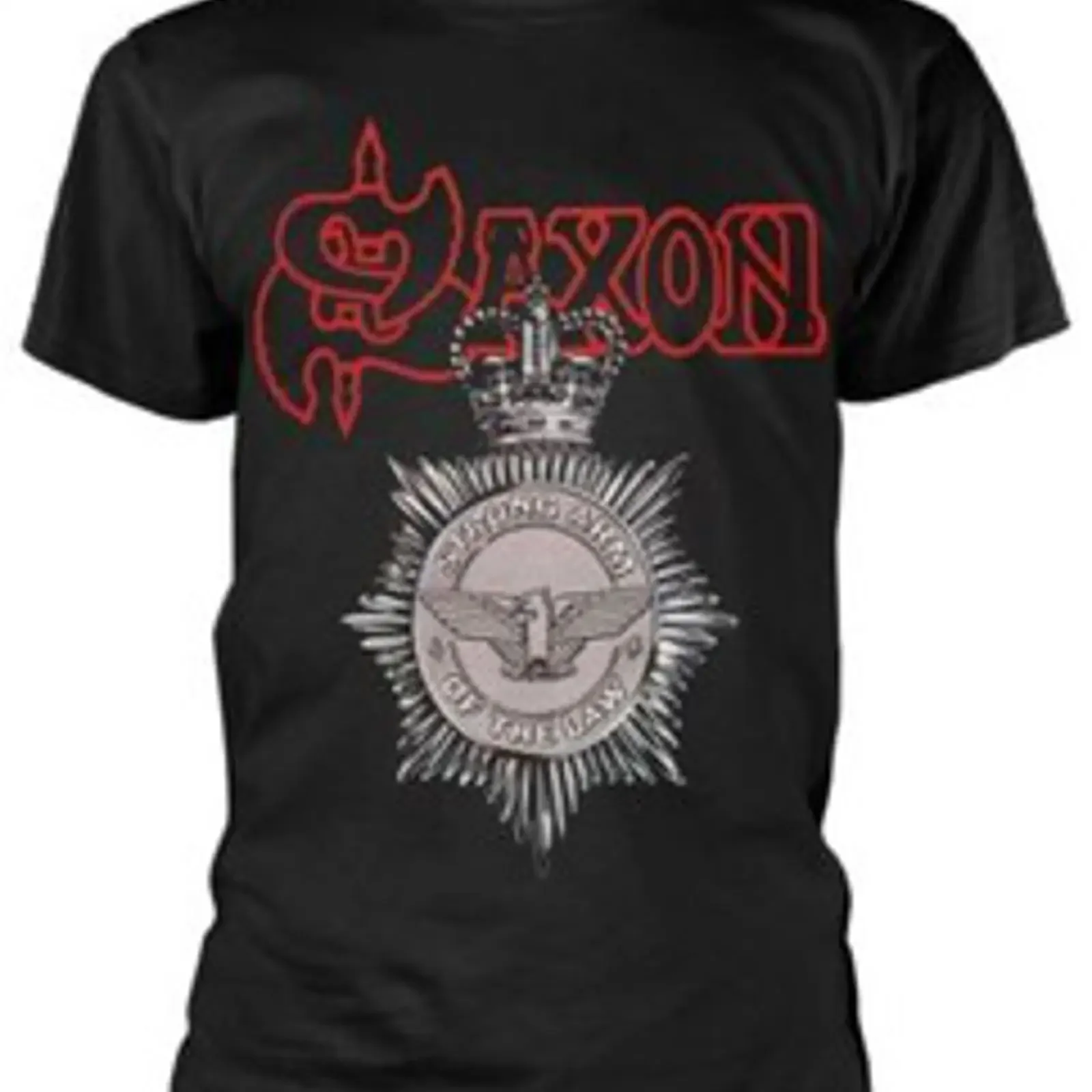 Saxon Strong Arm Of The Law T Shirt  vintage Washed designer clothes Comfortable Stylish Unisex Top For Everyday Wear