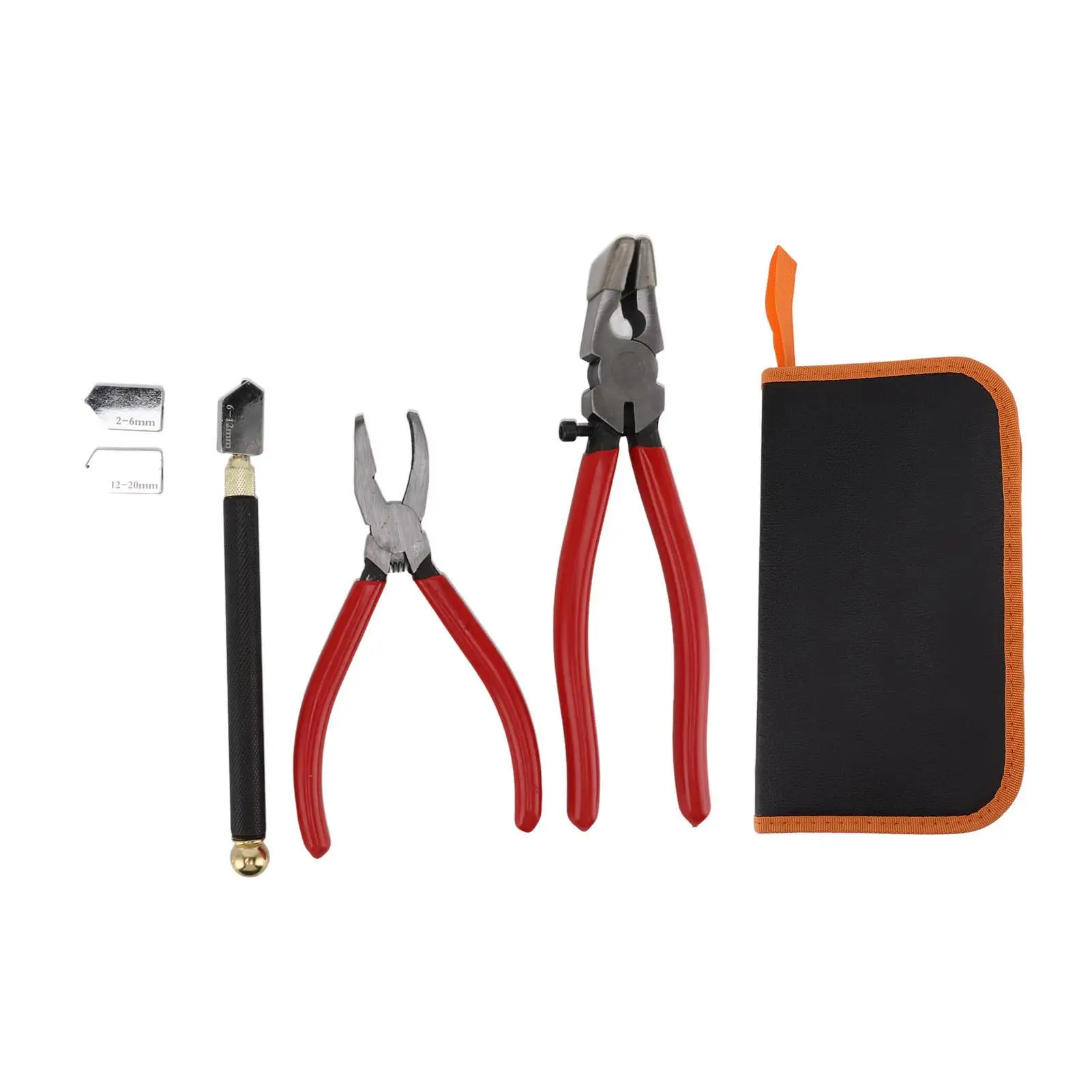 Ergonomic Glass Running Pliers Tool Kit - High Hardness Steel Cutter with Non-Slip Rubber Grip for Mirrors