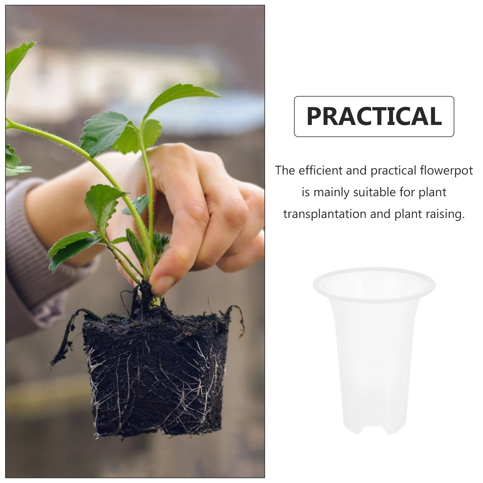 

5pcs Orchid Pots Plastic Flower Planting Pots With Drainage Holes For Root Aeration Garden Flowerpots Balcony Decoration Plant