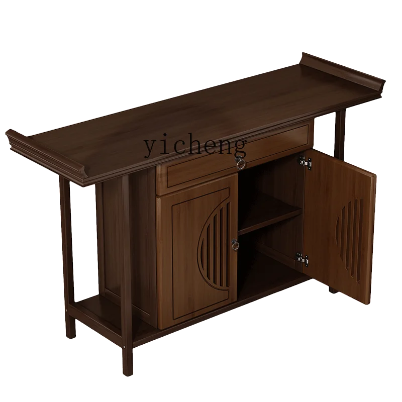 

ZK new Chinese-style entrance table, living room strip table entry, Zen-style entrance hall partition, household offering table