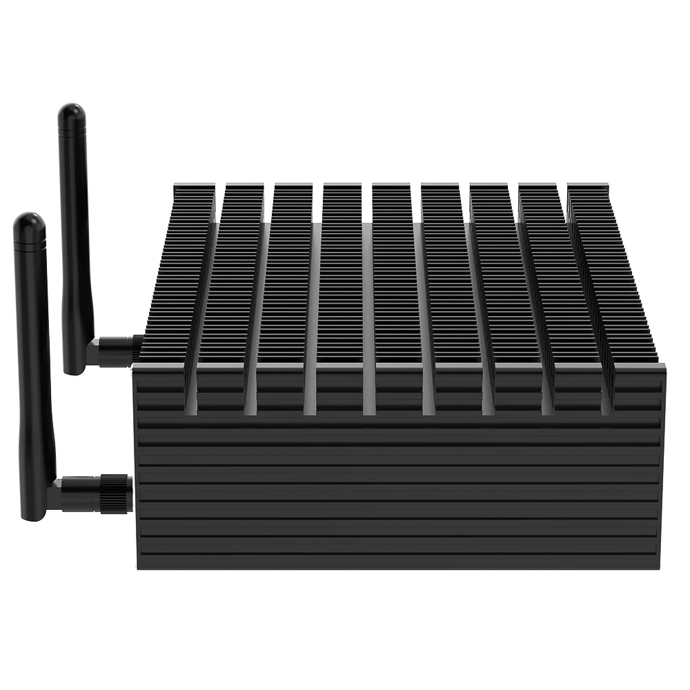 Mini PC industriel sans ventilateur avec boîtier en métal, ordinateur de bureau Intel Core i7 1355U i5 1335U, 2x Gigabit Ethernet, 4xUSv1.2, 2xHDMI, 2xUSB 2.0