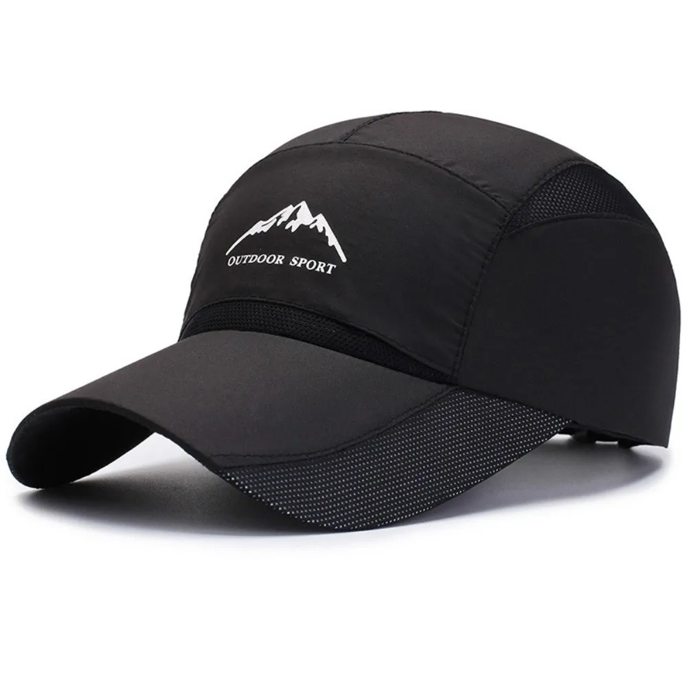 Mountain Printed Quick Dry Baseball Cap Extended Brim UV Protection Breathable Mesh Sun Hat Adjustable Outdoor Sport Cap