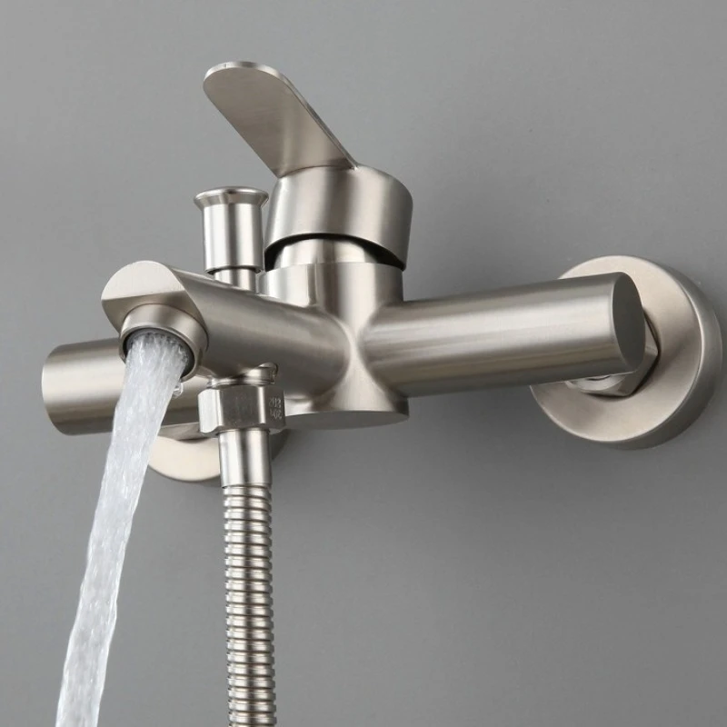 

304 Stainless Steel Shower Faucet, Concealed Bathtub Hot and Cold Water Mixer Tap for Bathroom, Recessed Shower Mixer Valve