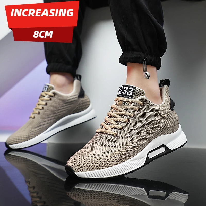 

Men's Casual Functional Shoes: Comfortable, Breathable, Street Fashion, Durable Sports Shoes. Invisible Height Increase By 8CM