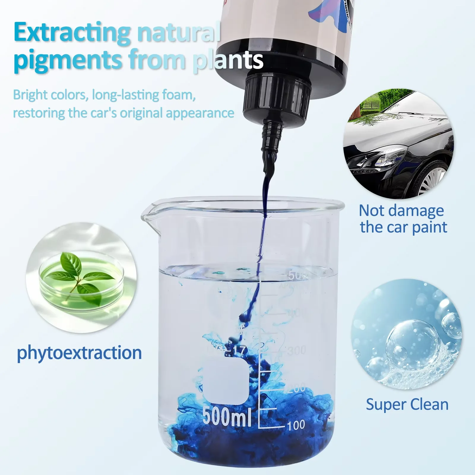 Colorful Foaming Car Wash Soap Auto Wash Shampoo Active Foam Cleaner for For Snow Foam Lance Foam Cannon Foam Gun or Bucket Wash
