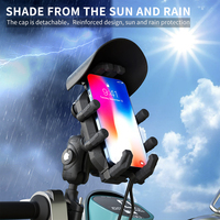 Fast Charger Stand 15W Wireless Charging Shockproof Smartphone Handlebar Mount Anti-Theft Motorbike Phone Bracket Waterproof