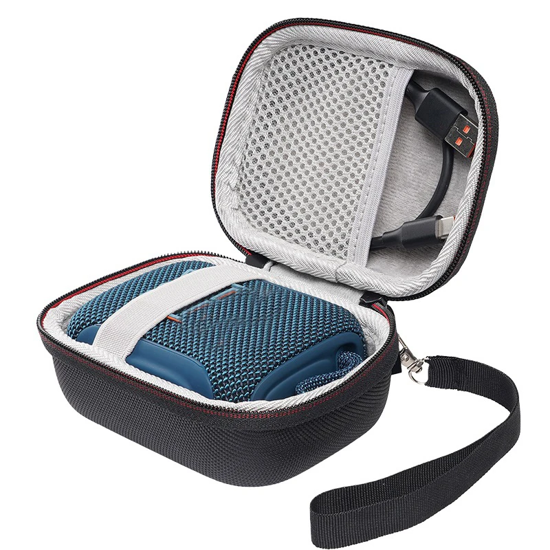 

Travel Carrying Case for JBL Go 5 Hard Shell Protective Pouch with Dual Metal Zippers Detachable carry strap Shockproof