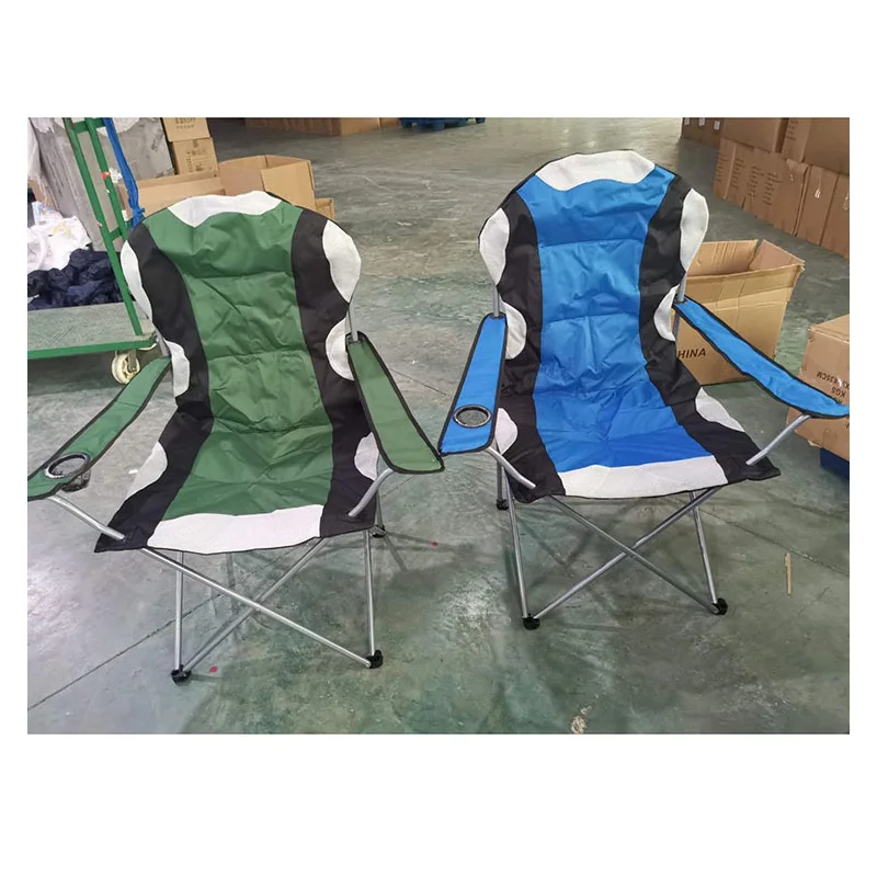 Outdoor Lunch Folding Chair Beach Chair Plus Cotton Splicing Armchair Portable Sketch Picnic Camping Stall Chair