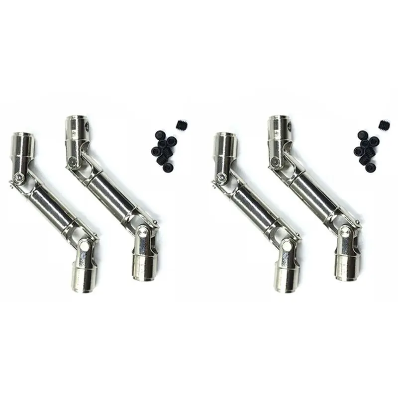 ABUM-4PCS Upgrade Metal Driving Shaft For WPL Henglong 1/16 RC Car Parts Crawlers Truck,Silver