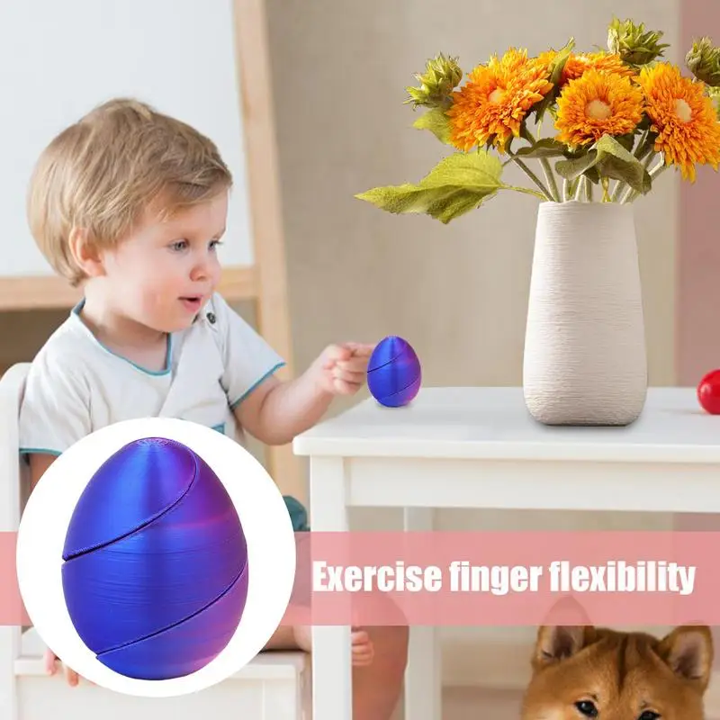 3D Printed Egg Impossible Pass Through Fidget Egg Interactive Portable Relax Toys For Long Time Working Or Studying