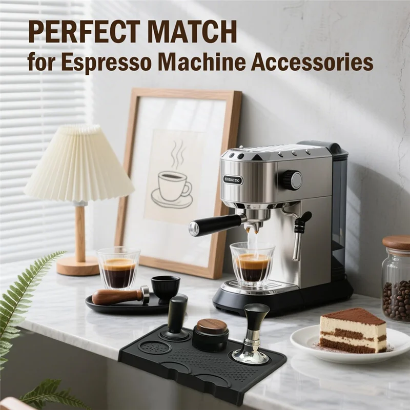 AAAN-For Espresso Machine Accessories-Food Grade Silicone Pad, Coffee For Espresso Tamping Mat, Tamper Mat