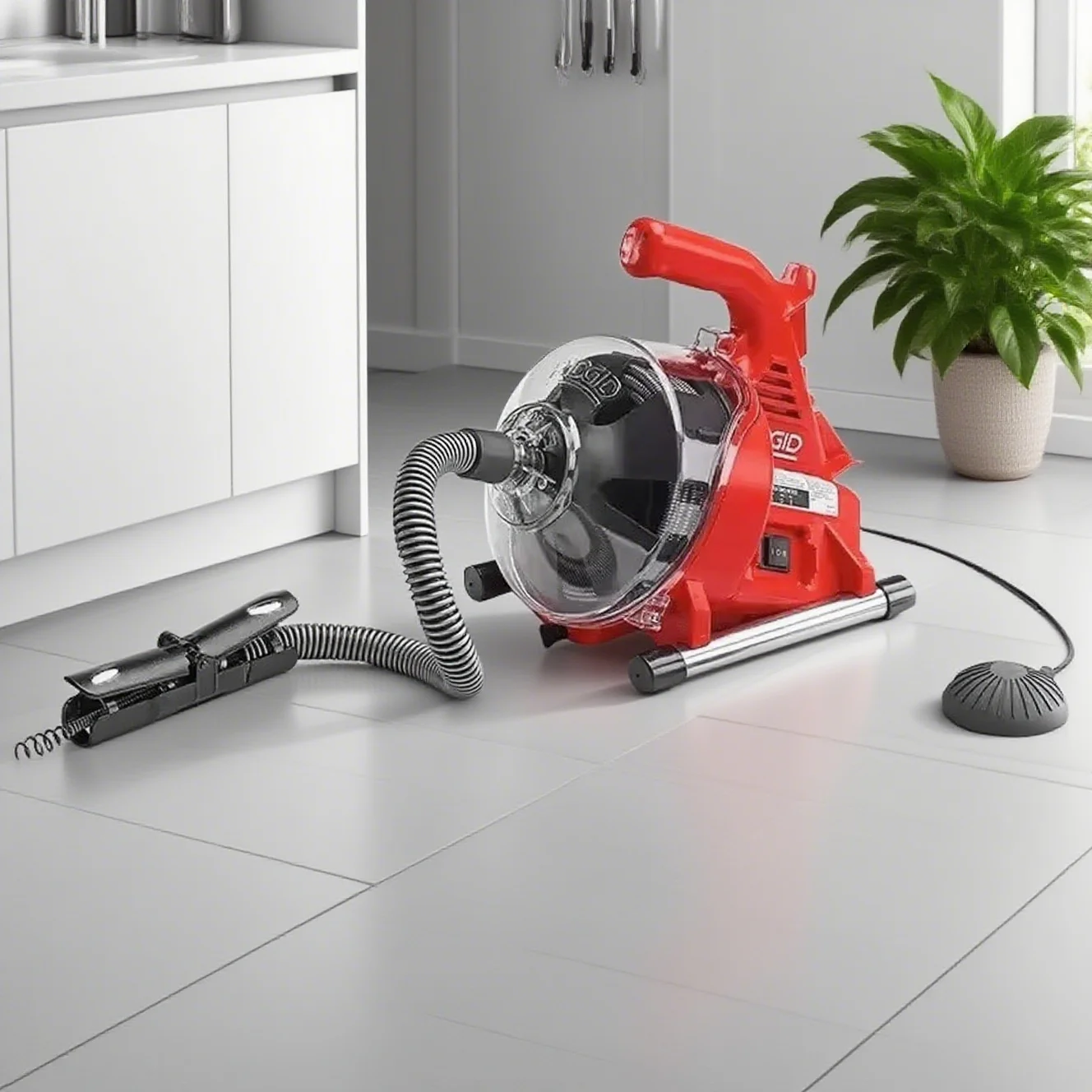 220V 120W Electric Sewer Pipe Dredging Machine 19-28MM Cleaning Machine Pipe Dredger Drain Cleaner for Toilet Kitchen