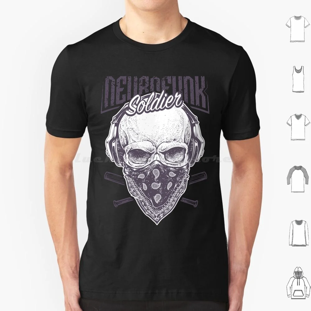 Neurofunk Soldier-Fearless Products T Shirt Cotton Men Women DIY Print Skull Funk Soldier Baseball Grunge Music