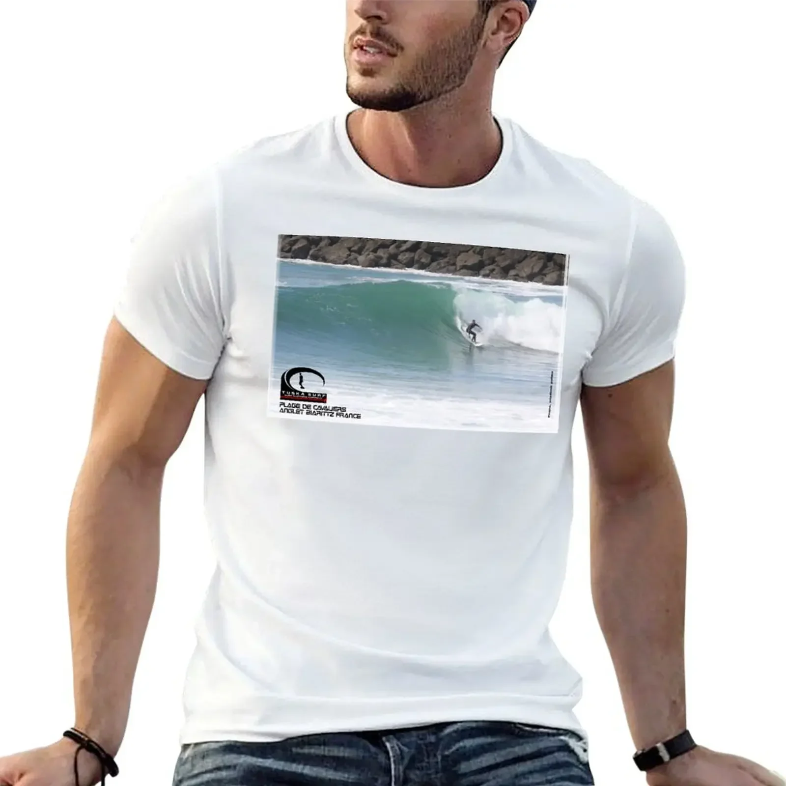 Surf Tee shirt Anglet in France. Tee shirt by Tuska surf T-Shirt graphic tee shirt tops mens t graphic