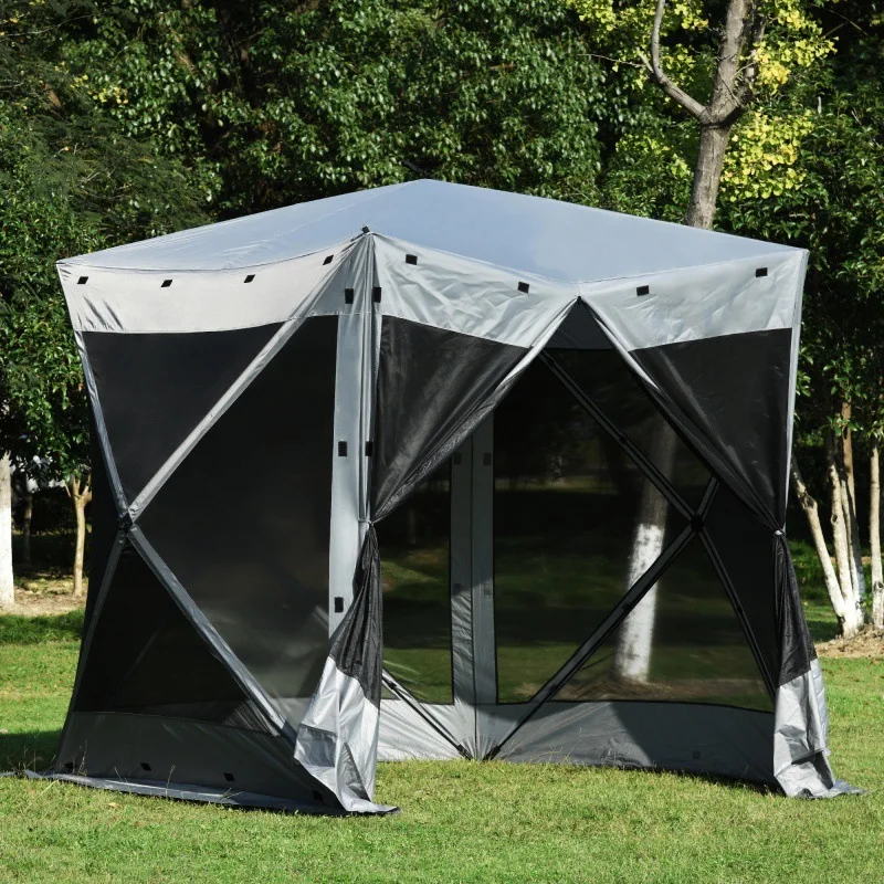 Outdoorcamping multi-person four-sided mesh net, courtyard travel, sun protection, mosquito protection, breathable portable tent