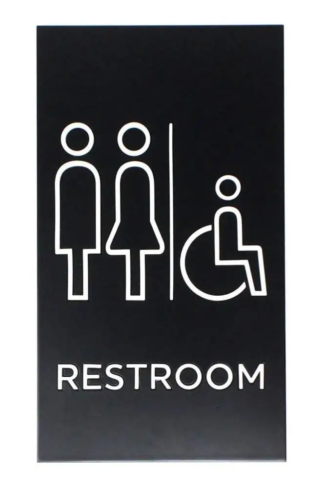 WC-Schild, individueller UV-Druck, Mann und Frau, WC-Beschilderung, Schild, Zimmertür, Schild, individueller Druck, Buchstaben-Symbol – Detail 1