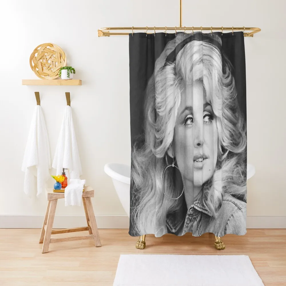 

Dolly Parton Photo Shower Curtain Modern Accessory Bathrooms Bathtub Cover Curtain