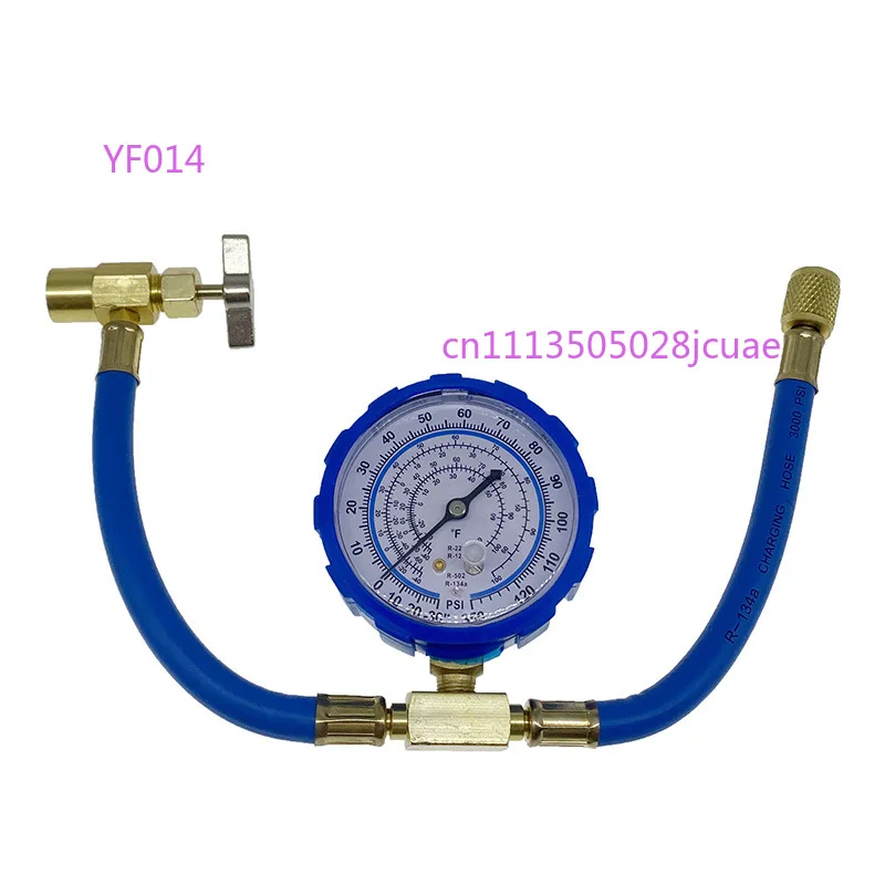 JF012 R134a Car A/C Fluoride Hose European American Version 1/2ACME Thread Refrigerant Detection Charging Tube