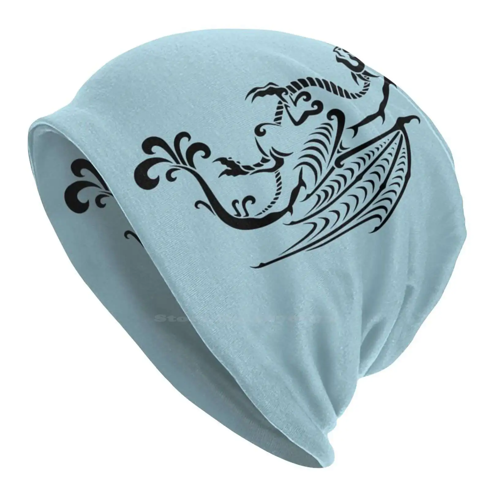 Color Art Black Dragon Knitted Hat Warm Beanie Outdoor Caps Magnet Dragon Skin Dragon Desk Mats Dragon Mouse Dragon Laptop