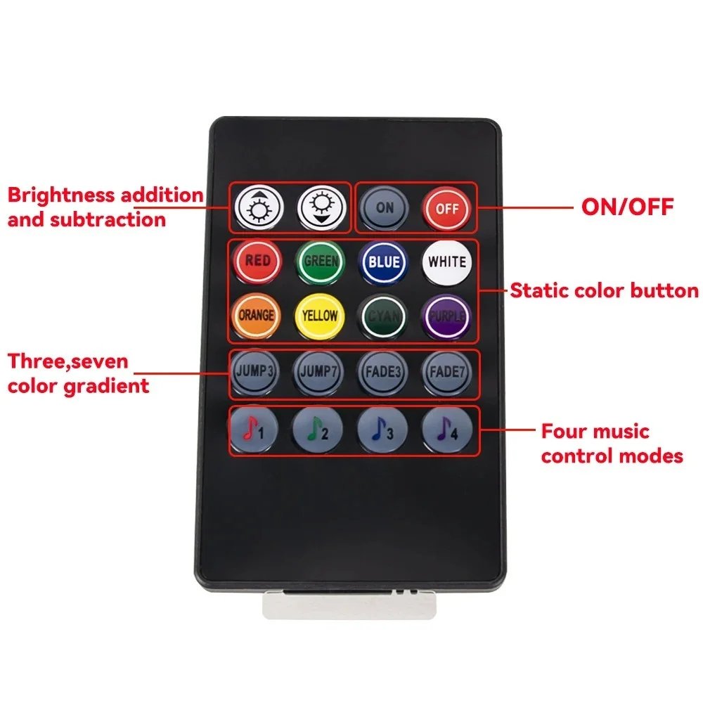 RGB LED-Autolichtleiste Ambientebeleuchtung LED-Fußraumleisten mit USB-Zigarettenanzünderanschluss Automotive-Innenbeleuchtung Dekorative Leiste mit Steuerung – Detail 4