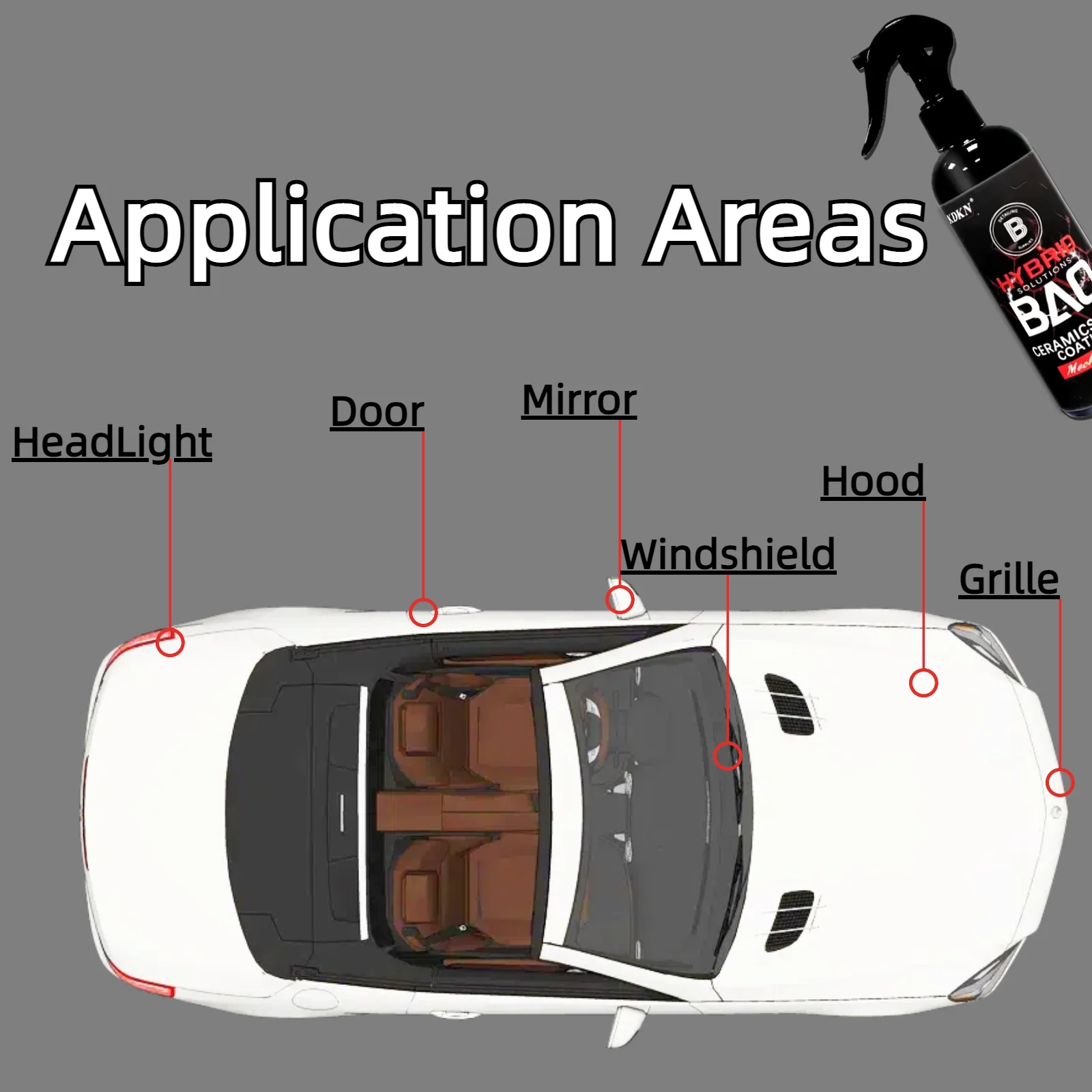 Keramische coating Top Coat voor auto's Snelle autowas Polish Spray Waterloze wassen en was Hydrofobe polijstmiddel en polymeerverfdichtmiddel