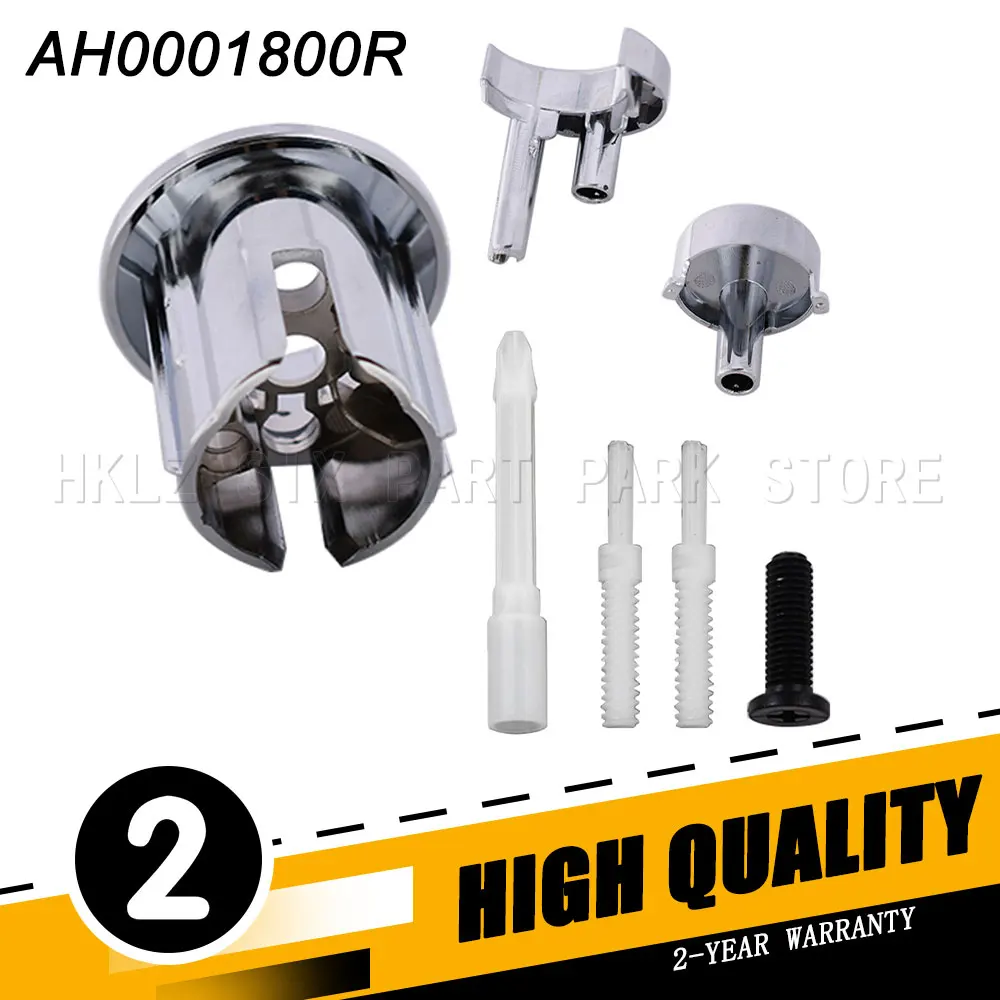 Chrome Half Moon D2D Dual Flush Push Button AH0001800R For ROCA Cistern Short Body With Threaded Push Rods Replacement Parts