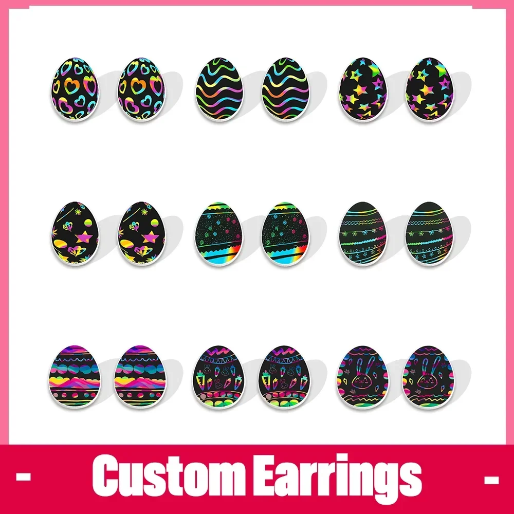 

Custom Acrylic Stud Earring Handcrafts Pendants Earrings Resin Epoxy Jewelry Gifts Friend
