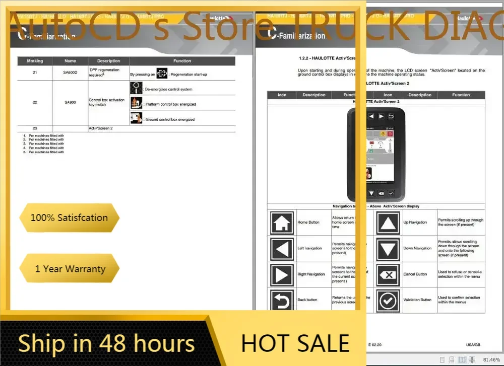 

Рабочая платформа AutoCD Haulotte PDF 23,45 ГБ [08.2021] Руководство по обслуживанию, обслуживанию и операторам Учебное и запасные части